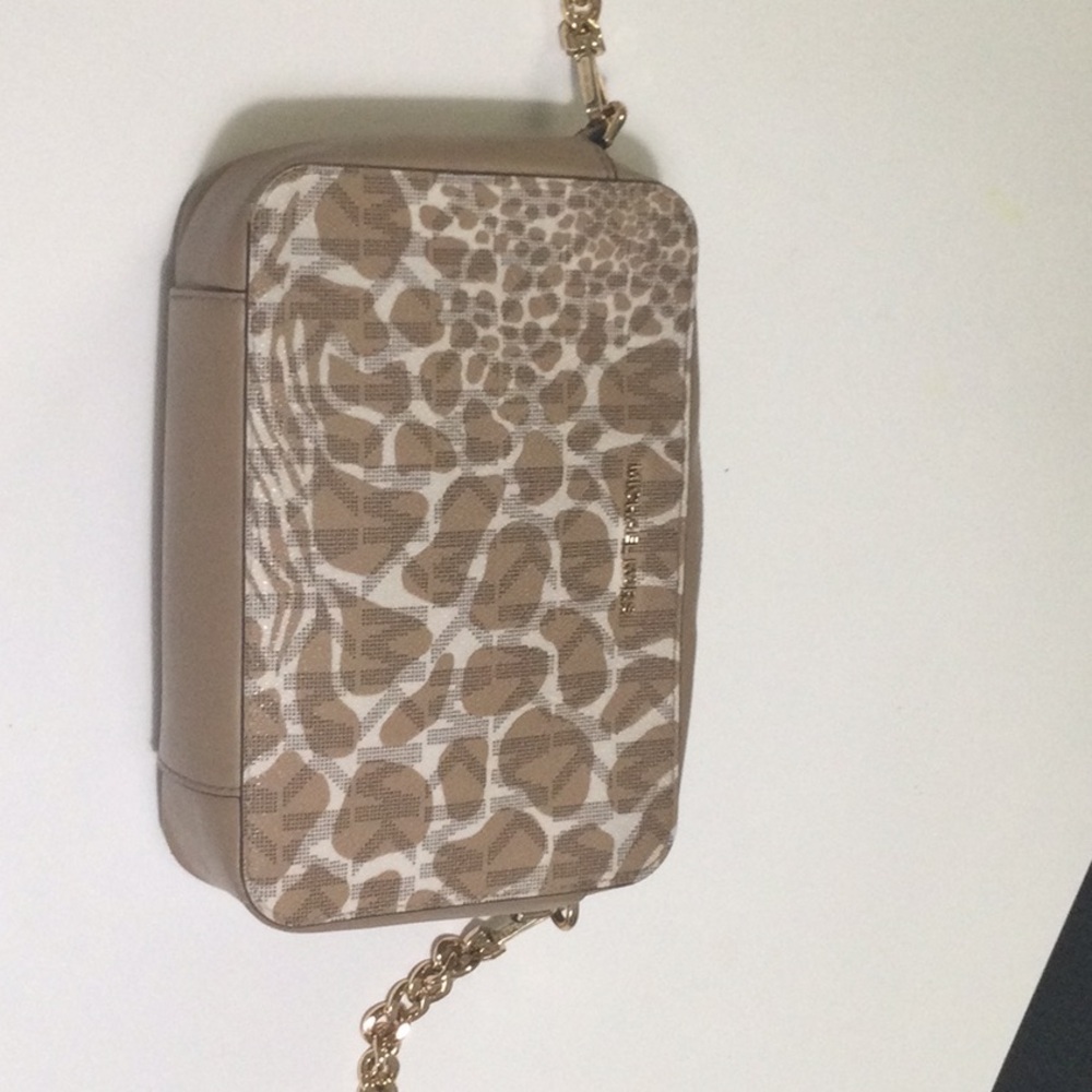 Michael Kors shoulder bag, beige/tan, good quality, like-new